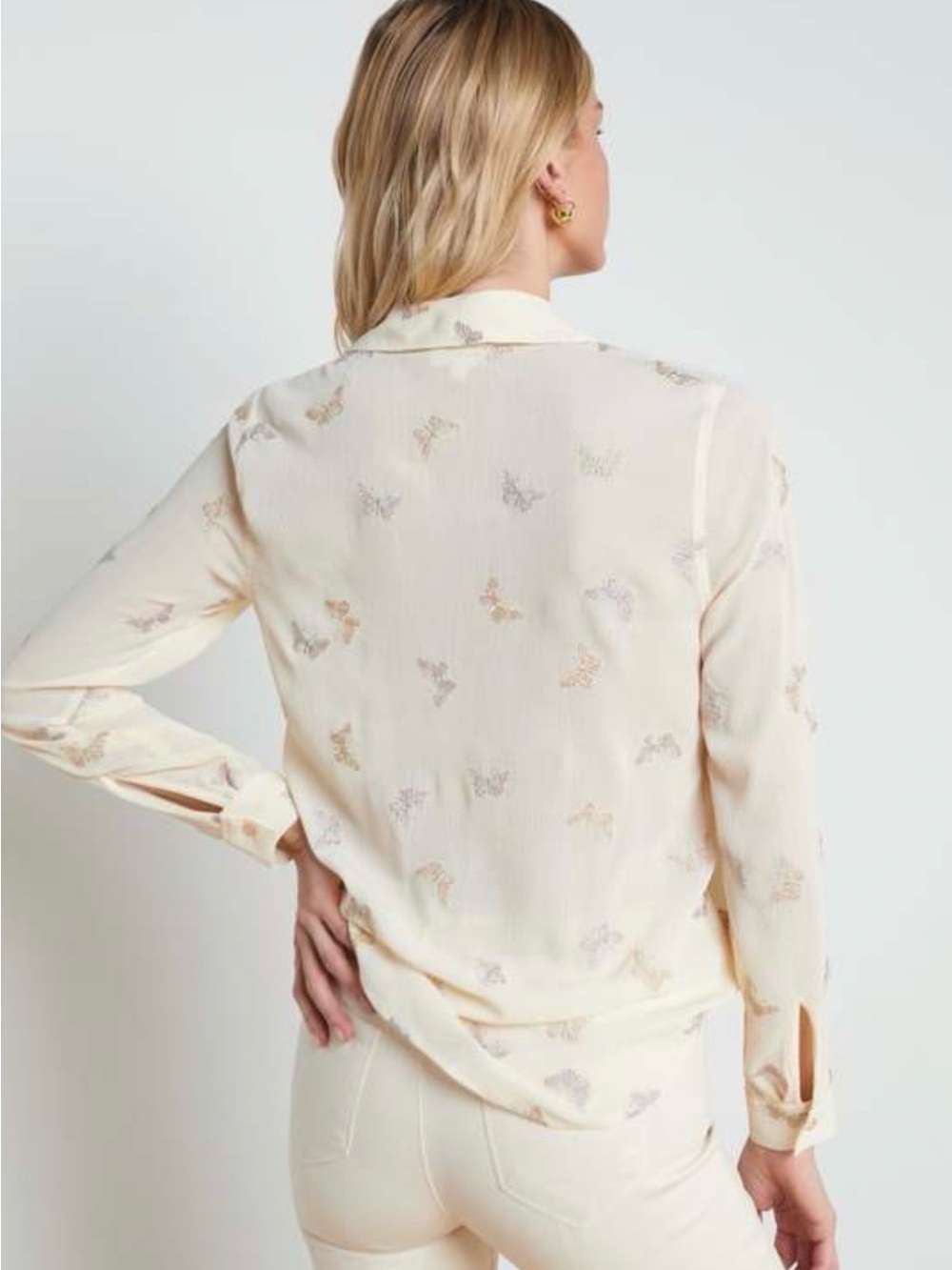 L'AGENCE
LAURENT EMBROIDERED BLOUSE - MULTI BUTTERFLY - Picture 3 of 10